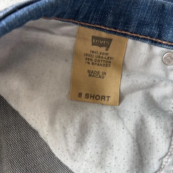 Levis 515 Bootcut Jeans Womens 8 Short Blue Dark Wash Denim Stretch 515-0218 - Picture 4 of 12